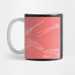 Arctic Whale Skulls and Oddities Sunset Mug